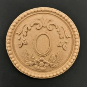 Ξυλόγλυπτο Διακοσμητικό Λουλούδι Ροζέττα-διαμετρος 11,5εκ.