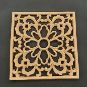 Ξυλόγλυπτο Διακοσμητικό Πλακάκι 18,6cm X 18,6cm
