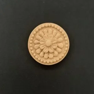 Ξυλόγλυπτο Διακοσμητικό Ροζέτα-διαμετρος 5,5εκ