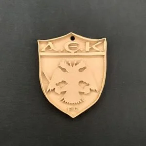 Ξυλόγλυπτο Διακοσμητικό Σήμα ΑΕΚ 7,3εκ. Χ 9εκ.