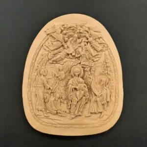 Ξυλόγλυπτη Εικόνα  16εκ. Χ 19εκ.