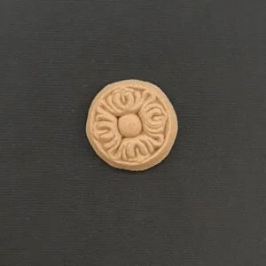 Ξυλόγλυπτο Διακοσμητικό Ροζέτα  Διάμετρος 2,8εκ.