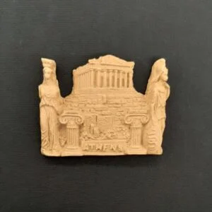 Ξυλόγλυπτο Διακοσμητικό Αθήνα-Ακρόπολη 6,5εκ.Χ5εκ.