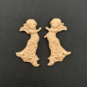 Ξυλόγλυπτο Διακοσμητικό Άγγελοι 3εκ.Χ5,5εκ.