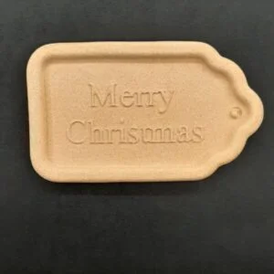 Ξυλόγλυπτο Διακοσμητικό Ταμπέλα "Merry Christmas" 10εκ. Χ 5εκ.