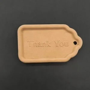 Ξυλόγλυπτο Διακοσμητικό Ταμπέλα "Thank you" 10εκ. Χ 5εκ.