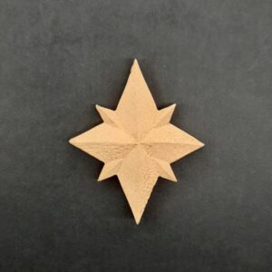 Ξυλόγλυπτο Διακοσμητικό Αστέρι 4,5εκ. Χ 5,5εκ.