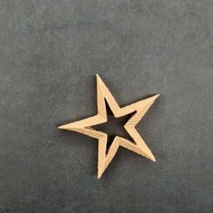Ξυλόγλυπτο Διακοσμητικό Αστέρι 4,5εκ. Χ 4,5εκ.