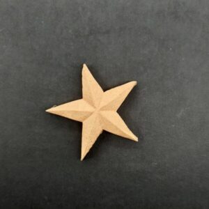 Ξυλόγλυπτο Διακοσμητικό Αστέρι 4,5εκ. Χ 4,5εκ.