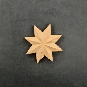 Ξυλόγλυπτο Διακοσμητικό Αστέρι 4,5εκ. Χ 4,5εκ.