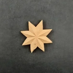 Ξυλόγλυπτο Διακοσμητικό Αστέρι 4,5εκ. Χ 4,5εκ.