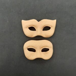 Ξυλόγλυπτο Διακοσμητικό Μάσκα σετ 2 Τεμαχίων 4εκ. Χ 2εκ.