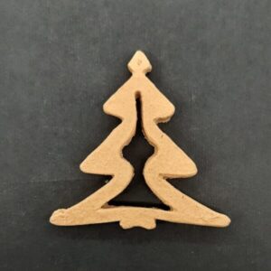 Ξυλόγλυπτο Διακοσμητικό Χριστουγεννιάτικο Δέντρο 5,5εκ. Χ 5,5εκ.
