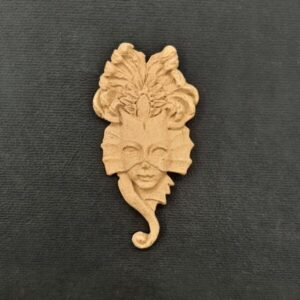 Ξυλόγλυπτο Διακοσμητικό Μάσκα Βενετσιάνικη 7εκ. Χ 3,3εκ.