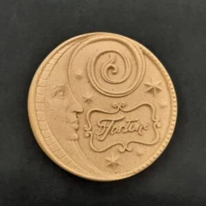 Ξυλόγλυπτο Διακοσμητικό Τυχερό Φεγγάρι Διάμετρος  8εκ.