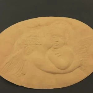 Ξυλόγλυπτο Διακοσμητικό  Άγγελοι 43cm X 32,5cm