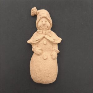 Ξυλόγλυπτο Διακοσμητικό Χιονάνθρωπος  4,5εκ. Χ9,8εκ.