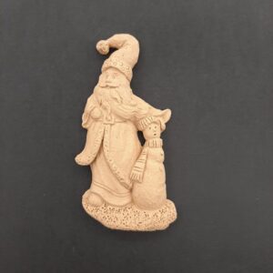 Ξυλόγλυπτο Διακοσμητικό Άϊ Βασίλης  4,5εκ. Χ9,5εκ.