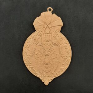 Ξυλόγλυπτο Διακοσμητικό Χριστουγεννιάτικη Μπάλα  8,2εκ. Χ13,2εκ.