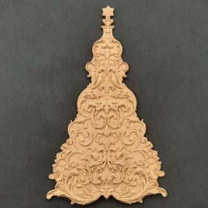 Ξυλόγλυπτο Διακοσμητικό Χριστουγεννιάτικο Δέντρο 11εκ.Χ 19εκ.
