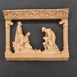 Ξυλόγλυπτη Διακοσμητική Φάτνη 20εκΧ16εκ.