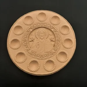 Ξυλόγλυπτη Διακοσμητική Αυγοθήκη 24,5εκ