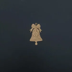 Ξυλόγλυπτο Διακοσμητικό Χριστουγεννιάτικη Καμπάνα 7,5εκ.Χ4,2εκ.