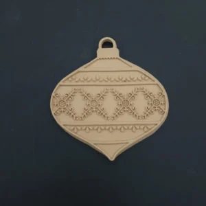 Ξυλόγλυπτο Χριστουγεννιάτικο Στολίδι 15εκ.Χ14,5εκ.