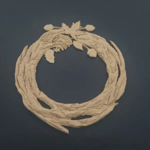 Ξυλόγλυπτη Βάση για Χριστουγεννιάτικο Στεφάνι 32εκΧ28εκ.