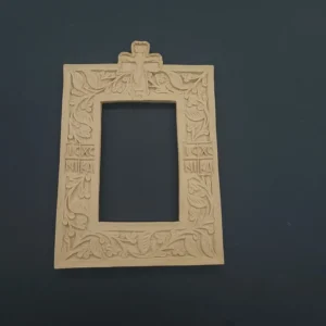 Ξυλόγλυπτη Εκκλησιαστική Κορνίζα 22,5εκΧ17,4εκ.